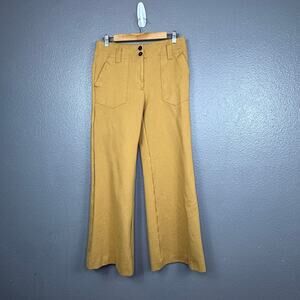 Maeve Anthropologie Wide Leg Pants Size 6 Brown Tan